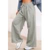 imageAleumdr Wide Leg Sweatpants for Women 2025 Trendy Fashion High Waisted Drawstring Loose Long Pants with PocketsGray