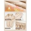 imageAleumdr Womens 2 Piece Outfits Fleece Sweatsuit Lounge Set Snap Button Long Sleeve Sweatshirt with Wide Leg SweatpantsA5 Beige