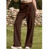 imageAleumdr Womens High Waisted Drawstring Waist Wide Leg Sweatpants with Pockets Casual Loose Yoga PantsA4 Brown