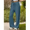 imageAleumdr Womens High Waisted Drawstring Waist Wide Leg Sweatpants with Pockets Casual Loose Yoga PantsA9 Real Teal