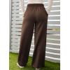 imageAleumdr Womens High Waisted Drawstring Waist Wide Leg Sweatpants with Pockets Casual Loose Yoga PantsLighter Weight Coffee