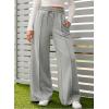 imageAleumdr Womens High Waisted Drawstring Waist Wide Leg Sweatpants with Pockets Casual Loose Yoga PantsLighter Weight Gray