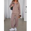 imageAleumdr Womens 2 Piece Outfits Tracksuit Zip Up Long Sleeve Sweatshirt and Joggers Pants Matching Sets with PocketsA5 Mauve Gray