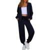 imageAleumdr Womens 2 Piece Outfits Tracksuit Zip Up Long Sleeve Sweatshirt and Joggers Pants Matching Sets with PocketsA3 Navy Blue