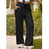 imageAleumdr Lounge Pants for Women Wide Leg Sweatpants High Waisted Baggy Yoga Palazzo Flowy Pants with PocketA1 Black