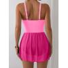 imageAleumdr One Piece Swimdress Swimsuit for Women Tummy Control with Mesh Skirt Tie Knot Swim Dresses Bathing SuitHot Pink