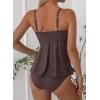 imageAleumdr Womens Tankini Bathing Suits Bandeau 2 Piece Swimsuits Shell Swim Tank Top with High Waisted BottomCoffee