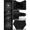 imageAleumdr Womens Tankini Swimsuit Flower Flyaway Two Piece Bathing Suit Bandeau Swim Top with High Waisted BottomBlack