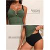 imageAleumdr Womens VWire Tankini Sets Ruched Two Piece Swimsuit Bathing Suit Color Block Swim Tops with BottomsMist Green