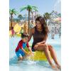 image:imageAleumdr Womens Blouson Tankini Swimsuits Cutout Textured Two Piece Swimsuit with High Waisted Short Modest Bathing SuitsDark Brown