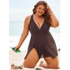 image:imageAleumdr Womens Plus Size Swimsuit One Piece Swim Dress Full Coverage Modest Tummy Control Bathing Suit with Skirt