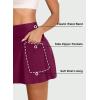 image:imageAleumdr Womens 3 High Waisted Swim Skirt with Zipper Pockets Tummy Control Side Split Bathing Suit Swimsuit Tankini BottomsViolet