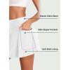 image:imageAleumdr Womens 3 High Waisted Swim Skirt with Zipper Pockets Tummy Control Side Split Bathing Suit Swimsuit Tankini BottomsWhite