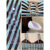 image:imageAleumdr Womens Striped One Piece Swimsuit Tummy Control Bathing Suit with Metal Ring Cutout SwimwearBrown Stripe