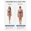 image:imageAleumdr Women Printed Two Piece Tankini Swimsuits Tummy Control Swim Dress High Waisted Boyshort with PocketsBeige