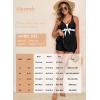 image:imageAleumdr Women Printed Two Piece Tankini Swimsuits Tummy Control Swim Dress High Waisted Boyshort with PocketsBeige