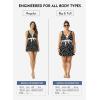 image:imageAleumdr Women Printed Two Piece Tankini Swimsuits Tummy Control Swim Dress High Waisted Boyshort with PocketsBlack Spots