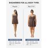 image:imageAleumdr Womens One Piece Swimsuit Floral Print Whip Stitch Tummy Control Swimdress Skirt Bathing Suit with PocketDark Brown