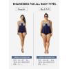 image:imageAleumdr Womens Tankini Swimsuit Flower Flyaway Two Piece Bathing Suit Bandeau Swim Top with High Waisted BottomBlue Stripe