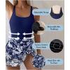 image:imageAleumdr One Piece Swimdress Swimsuit for Women Tummy Control with Mesh Skirt Tie Knot Swim Dresses Bathing SuitC Navy Blue
