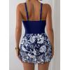 image:imageAleumdr One Piece Swimdress Swimsuit for Women Tummy Control with Mesh Skirt Tie Knot Swim Dresses Bathing SuitC Navy Blue