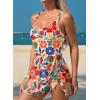 image:imageAleumdr One Piece Swimdress Swimsuit for Women Tummy Control with Mesh Skirt Tie Knot Swim Dresses Bathing SuitOrange