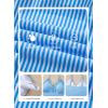 image:imageAleumdr Womens One Piece Swimsuit Striped Tummy Control V Neck Ruffle Trim 2026 Bathing Suit Printed SwimwearSky Blue Stripe