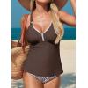 image:imageAleumdr Tankini Swimsuits for Women 2 Piece Tummy Control Bathing Suit V Neck Tankini Top with High Waisted BottomDesert Palm