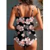 image:imageAleumdr Womens Tankini Bathing Suit Tie Knot 2026 Summer Two Piece Swimsuit Printed Swim Tank Top with High Waisted BottomBlack Floral