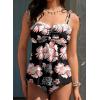 image:imageAleumdr Womens Tankini Bathing Suit Tie Knot 2026 Summer Two Piece Swimsuit Printed Swim Tank Top with High Waisted BottomBlack Floral