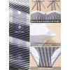 image:imageAleumdr Womens Tankini Bathing Suit Tie Knot 2026 Summer Two Piece Swimsuit Printed Swim Tank Top with High Waisted BottomBlack Striped