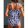 image:imageAleumdr Womens Tankini Bathing Suit Tie Knot 2026 Summer Two Piece Swimsuit Printed Swim Tank Top with High Waisted BottomBlue Floral
