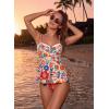 image:imageAleumdr Womens Tankini Bathing Suit Tie Knot 2026 Summer Two Piece Swimsuit Printed Swim Tank Top with High Waisted BottomRed Floral