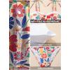 image:imageAleumdr Womens Tankini Bathing Suit Tie Knot 2026 Summer Two Piece Swimsuit Printed Swim Tank Top with High Waisted BottomRed Floral