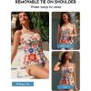 image:imageAleumdr Womens Tankini Bathing Suit Tie Knot 2026 Summer Two Piece Swimsuit Printed Swim Tank Top with High Waisted BottomRed Floral