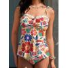 image:imageAleumdr Womens Tankini Bathing Suit Tie Knot 2026 Summer Two Piece Swimsuit Printed Swim Tank Top with High Waisted BottomRed Floral