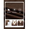 image:imageAleumdr Women Textured Popular Tankini Bathing Suit Tie Knot Two Piece Swimsuit Color Block Cutout Flowy Swim Top with BottomCoffee