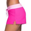 image:imageAleumdr Womens Side Split Waistband TieDye Swim Shorts with Panty Liner Dark Blue SmallColor Blockrose Red
