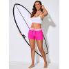 image:imageAleumdr Womens Side Split Waistband TieDye Swim Shorts with Panty Liner Dark Blue SmallColor Blockrose Red