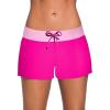 image:imageAleumdr Womens Side Split Waistband TieDye Swim Shorts with Panty Liner Dark Blue SmallColor Blockrose Red