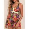 image:imageAleumdr Women Printed Two Piece Tankini Swimsuits Tummy Control Swim Dress High Waisted Boyshort with PocketsMulticoloured