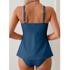 image:imageAleumdr Tankini Swimsuits for Women Cut Out Two Piece Bathing Suits Flowy Swimwear Modest Swim Top with BottomPrussian Blue