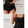image:imageAleumdr Tankini Swimsuits for Women Modest Two Piece Bathing Suits Flowy Mesh Swim Top with High Waisted BottomBlack