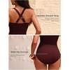 image:imageAleumdr Textured One Piece Swimsuit for Women Cutout Tummy Control Bathing Suits Tie Knot Modest Swimwear 2026Burgundy