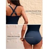 image:imageAleumdr Textured One Piece Swimsuit for Women Cutout Tummy Control Bathing Suits Tie Knot Modest Swimwear 2026Navy Blue