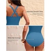 image:imageAleumdr Textured One Piece Swimsuit for Women Cutout Tummy Control Bathing Suits Tie Knot Modest Swimwear 2026Sky Blue