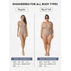 image:imageAleumdr Womens One Piece Swimsuits Tummy Control Bathing Suits V Neck Boho Tie Shoulder Ruched Full Coverage SwimwearKhaki