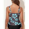 image:imageAleumdr Womens Tankini Top Only Ruched Tummy Control Bathing Suit Top Modest Swim Tank Top No Bottom1720 Brown