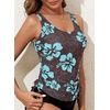 image:imageAleumdr Womens Tankini Top Only Ruched Tummy Control Bathing Suit Top Modest Swim Tank Top No Bottom1720 Brown