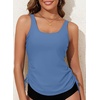 image:imageAleumdr Womens Tankini Top Only Ruched Tummy Control Bathing Suit Top Modest Swim Tank Top No Bottom604 Ashleigh Blue